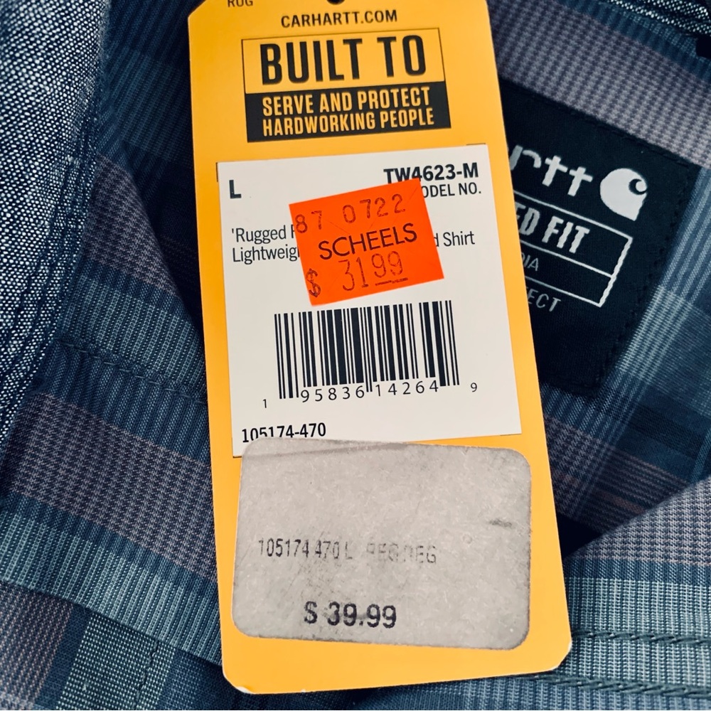 Carhartt Rugged Flex Short Sleeve Shirt Button Up NWT Large - Picture 4 of 9